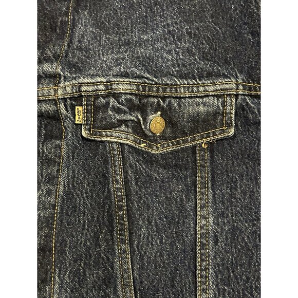 Levi’s Trucker Jacket Sz LARGE  Denim Blue Jean Button Up Vintage  77934-8206 - Picture 13 of 16
